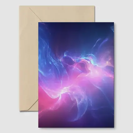 Blue Pink Purple Abstract Neon Energy Art