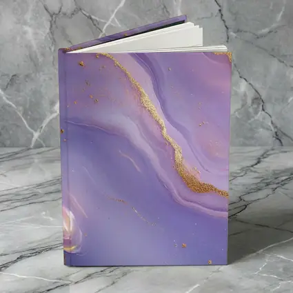 Purple Marble Abstract Art Gold Veins