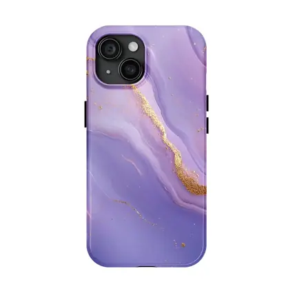 Purple Marble Abstract Art Gold Veins