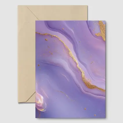 Purple Marble Abstract Art Gold Veins