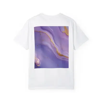 Purple Marble Abstract Art Gold Veins