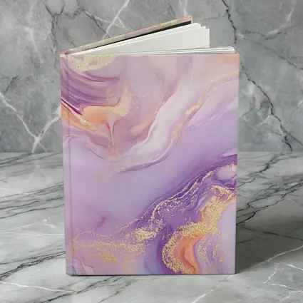 Lavender Pink Gold Swirl Marble Abstract Art