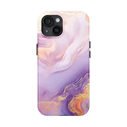 Lavender Pink Gold Swirl Marble Abstract Art