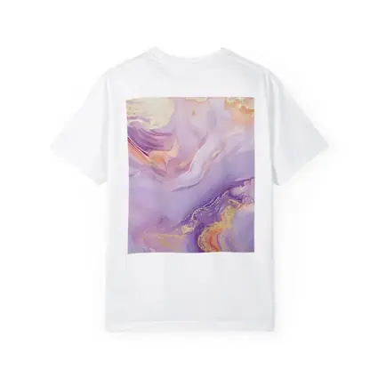 Lavender Pink Gold Swirl Marble Abstract Art
