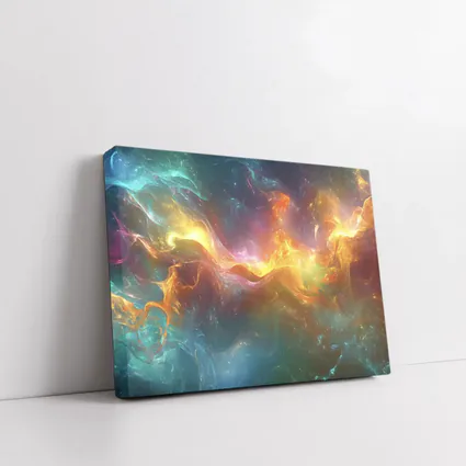 Colorful Abstract Cosmic Nebula Swirling Energy Art