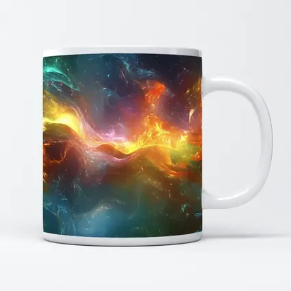 Colorful Abstract Cosmic Nebula Swirling Energy Art