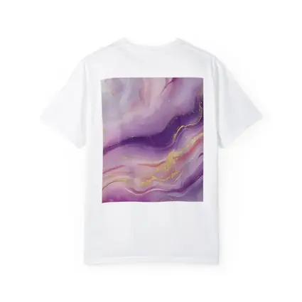 Purple Pink Marble Gold Abstract Art