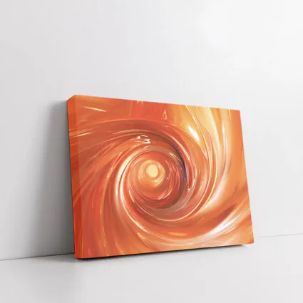 Orange Swirl Abstract Digital Art Design