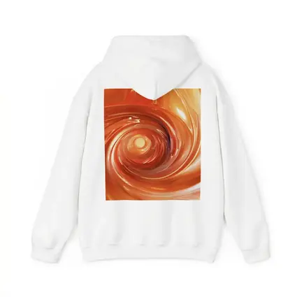 Orange Swirl Abstract Digital Art Design