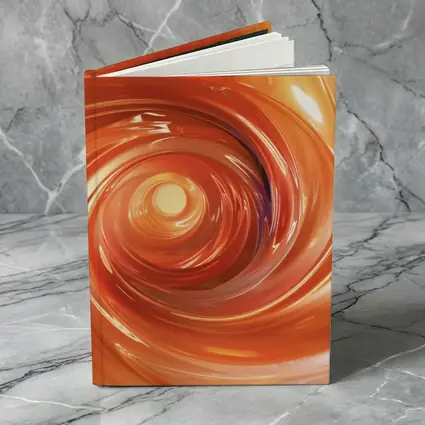 Orange Swirl Abstract Digital Art Design