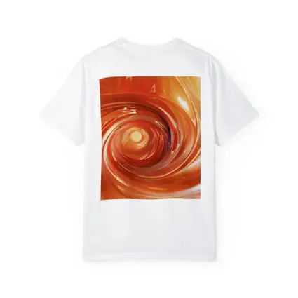Orange Swirl Abstract Digital Art Design