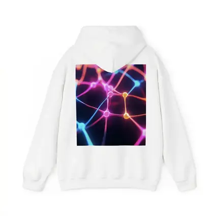 Neon Neural Network Glowing Dark Background