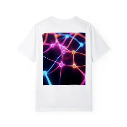 Neon Neural Network Glowing Dark Background