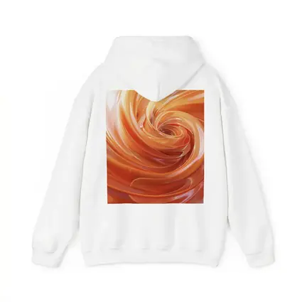 Orange Swirl Abstract Fluid Art Design