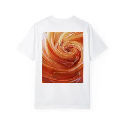 Orange Swirl Abstract Fluid Art Design
