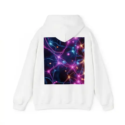Neon Neural Network Glowing Blue Pink Background