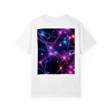 Neon Neural Network Glowing Blue Pink Background