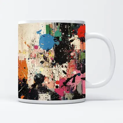 Abstract Graffiti Paint Splatter Colorful Art