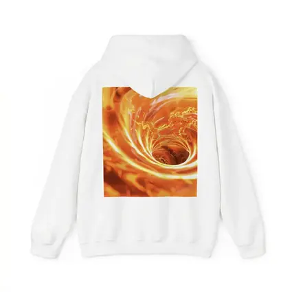 Fiery Spiral Vortex Abstract Orange Flame