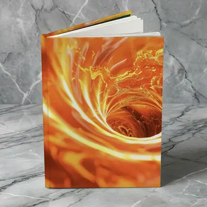 Fiery Spiral Vortex Abstract Orange Flame