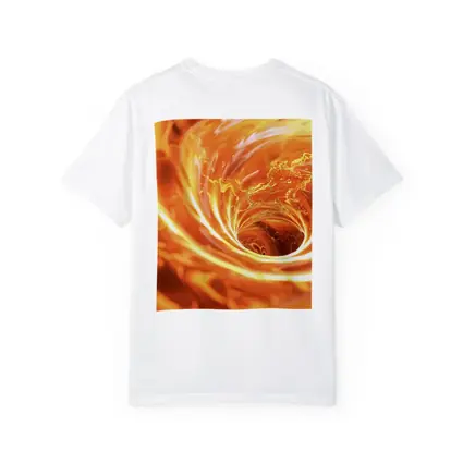Fiery Spiral Vortex Abstract Orange Flame