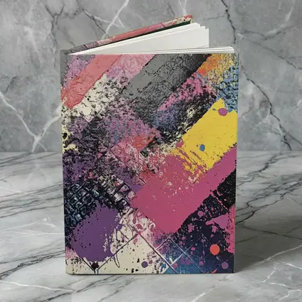 Bold Abstract Geometric Graffiti Art Pink Purple