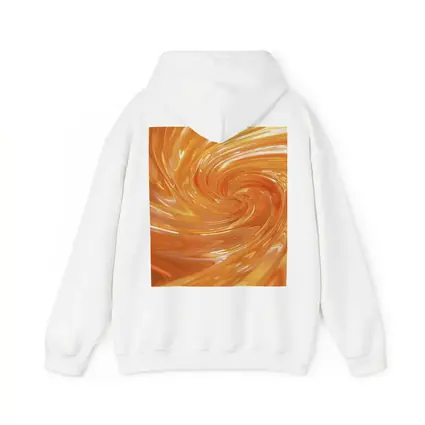 Orange Swirl Abstract Glossy Liquid Art