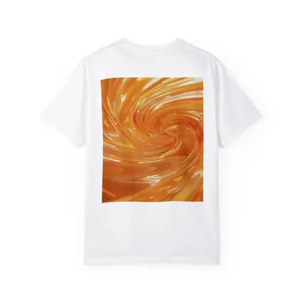 Orange Swirl Abstract Glossy Liquid Art