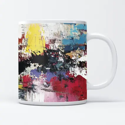 Bold Colorful Abstract Expressionist Art Painting
