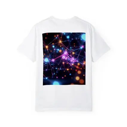 Glowing Neural Network Dark Abstract Art
