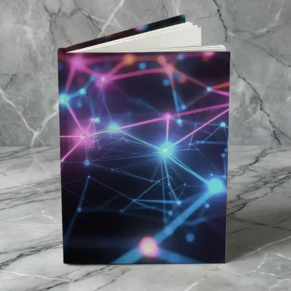 Neon Network Grid Dark Abstract Background