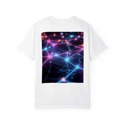 Neon Network Grid Dark Abstract Background