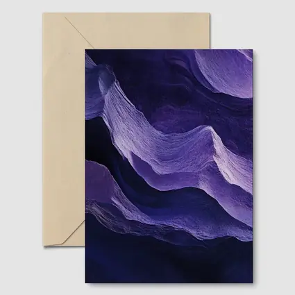 Purple Canyon Rock Waves Abstract Art