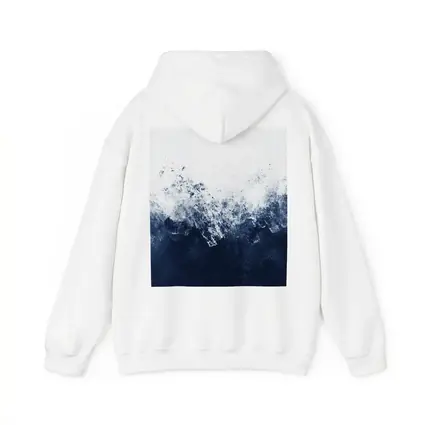 Dark Navy Blue Ocean Wave Abstract Art