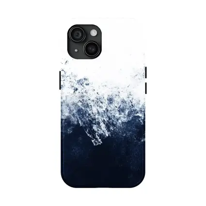 Dark Navy Blue Ocean Wave Abstract Art
