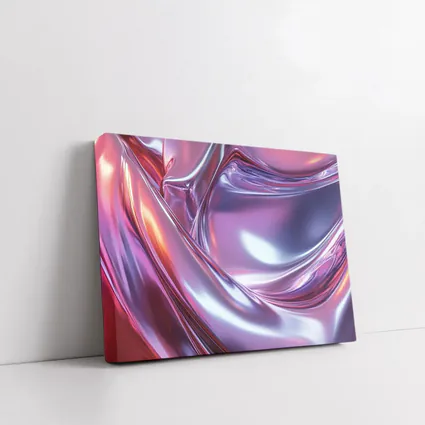 Metallic Abstract Purple Pink Flowing Waves