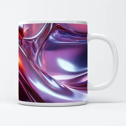 Metallic Abstract Purple Pink Flowing Waves