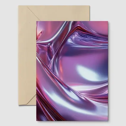 Metallic Abstract Purple Pink Flowing Waves