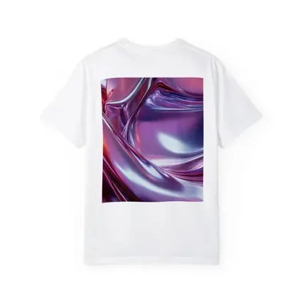 Metallic Abstract Purple Pink Flowing Waves