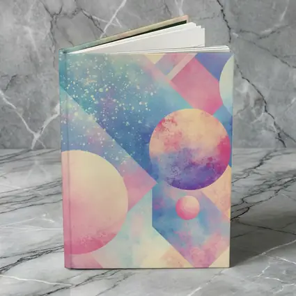 Pastel Geometric Shapes Abstract Watercolor Art