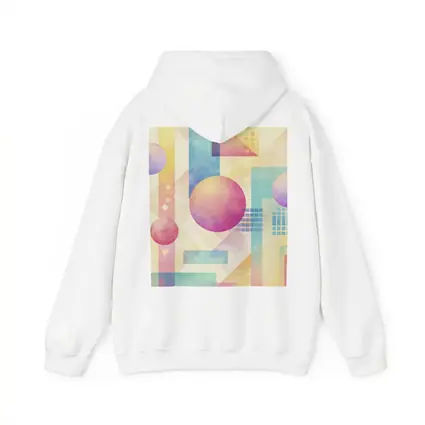 Pastel Geometric Abstract Circles and Triangles