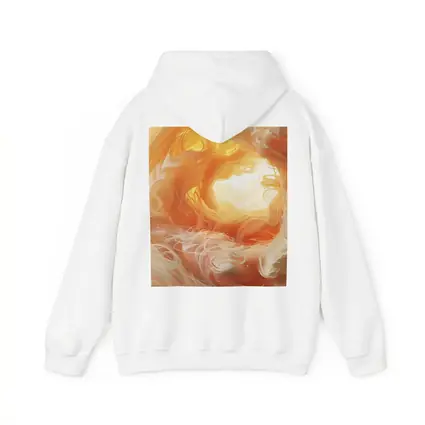 Swirling Orange Abstract Smoke Art