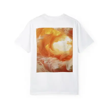 Swirling Orange Abstract Smoke Art
