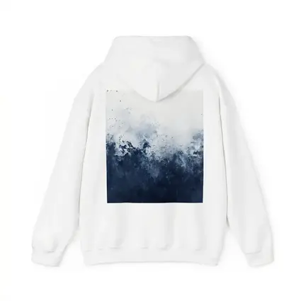 Dark Navy Blue Abstract Watercolor Splash Art