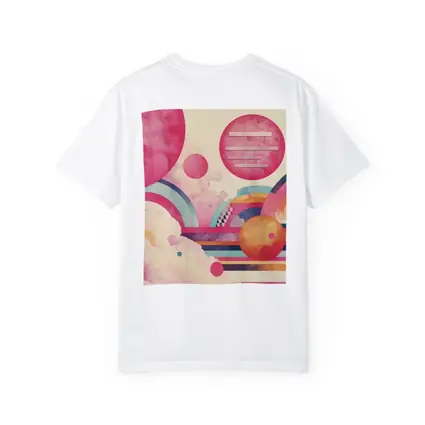 Retro Pink Space Abstract Geometric Art