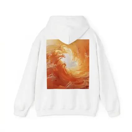 Orange Abstract Swirl Wave Art Print