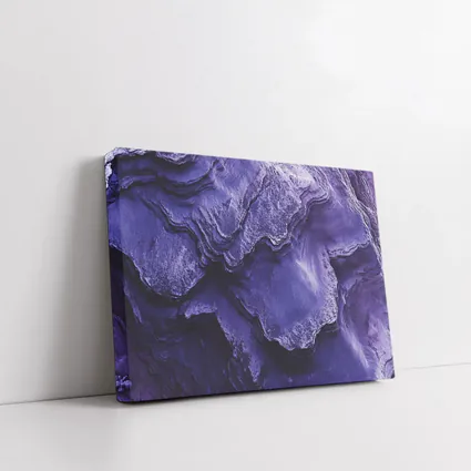 Purple Rock Layers Abstract Geological Formation