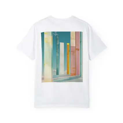 Pastel Columns Abstract Architecture Blue Sky