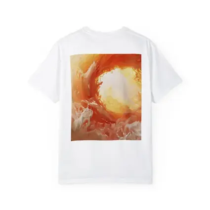 Orange Abstract Swirl Fluid Art Print