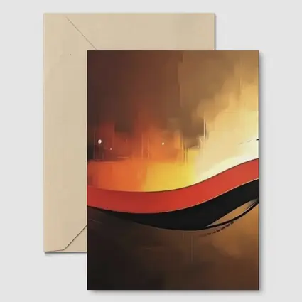 Red Black Wave Abstract Gold Background Art